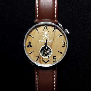 Gethsemane FraternalTies 357 Automatic with Olive Wood Dial