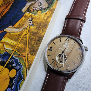 Gethsemane FraternalTies 357 Automatic with Olive Wood Dial