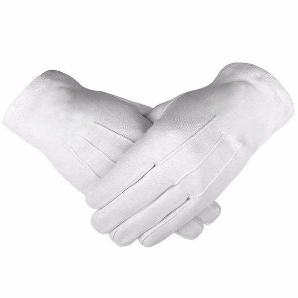 Plain White Premium Cotton Gloves