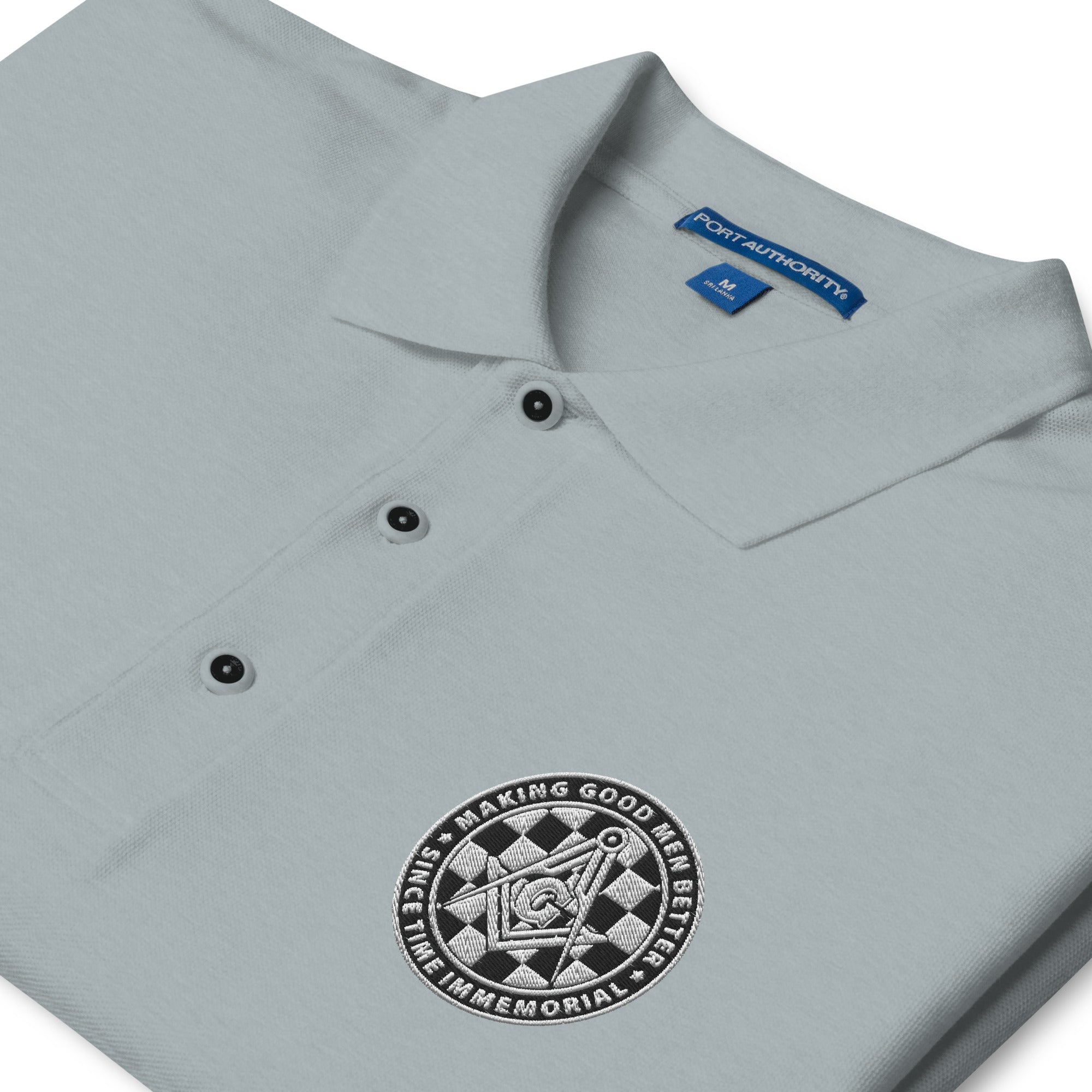 Making Good Men Better Premium Polo (white embroidery)